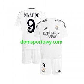 Koszulka Real Madryt Kylian Mbappé 9 Dziecięcy Domowe Koszulki Piłkarskie 2024-2025 Krótki Rękaw